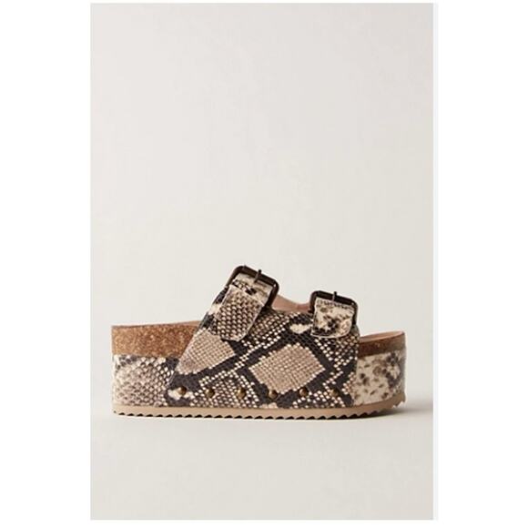Free People Rule Breaker Platform Sandals Python 39 - Picture 1 of 5